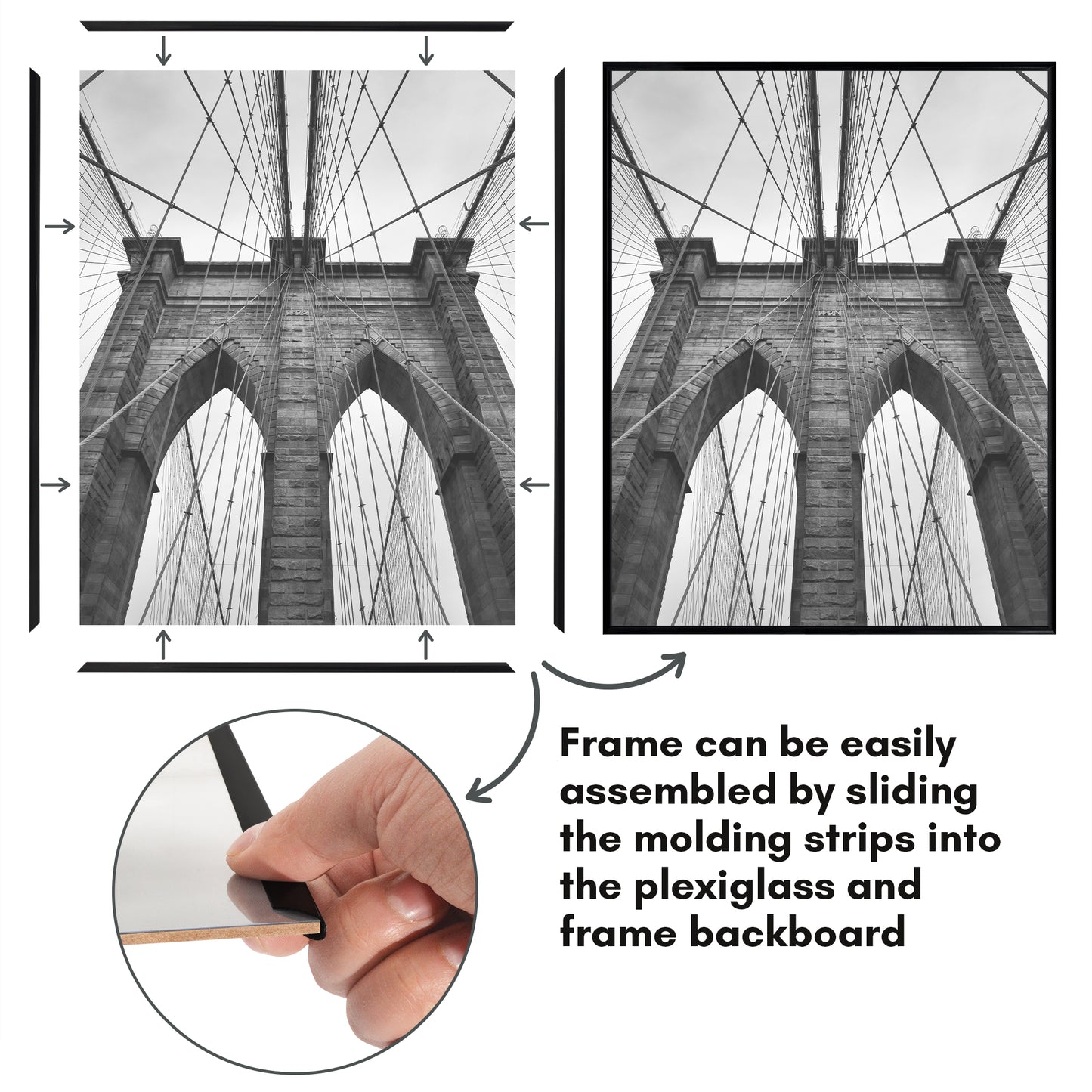 Slide-in Picture Frame with Buildable Molding | Fusion Collection