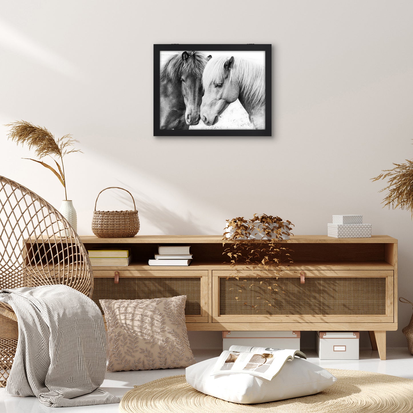Picture Frame in Black - Quick-Change Display Storage Frame Holds 35 Photos - Engineered Wood Frame with Shatter Resistant Glass