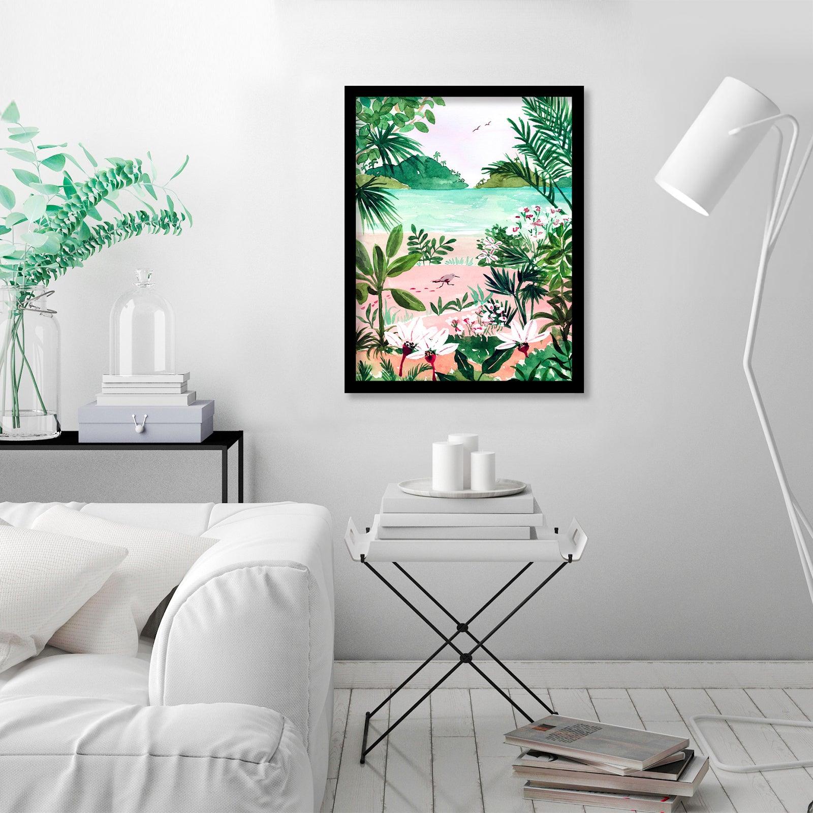 Seaside Meadow By Sabina Fenn - Black Framed Print - Wall Art - Americanflat