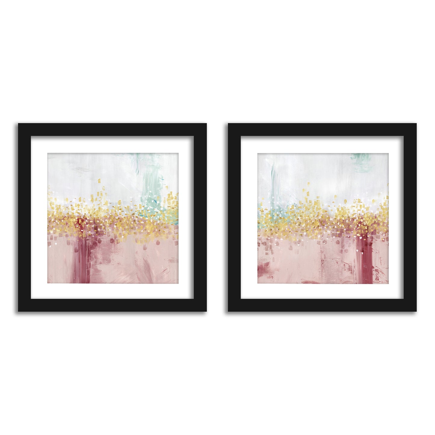  Pastel Clouds Bathroom Wall Art - Set of 2 Framed Prints by PI Creative