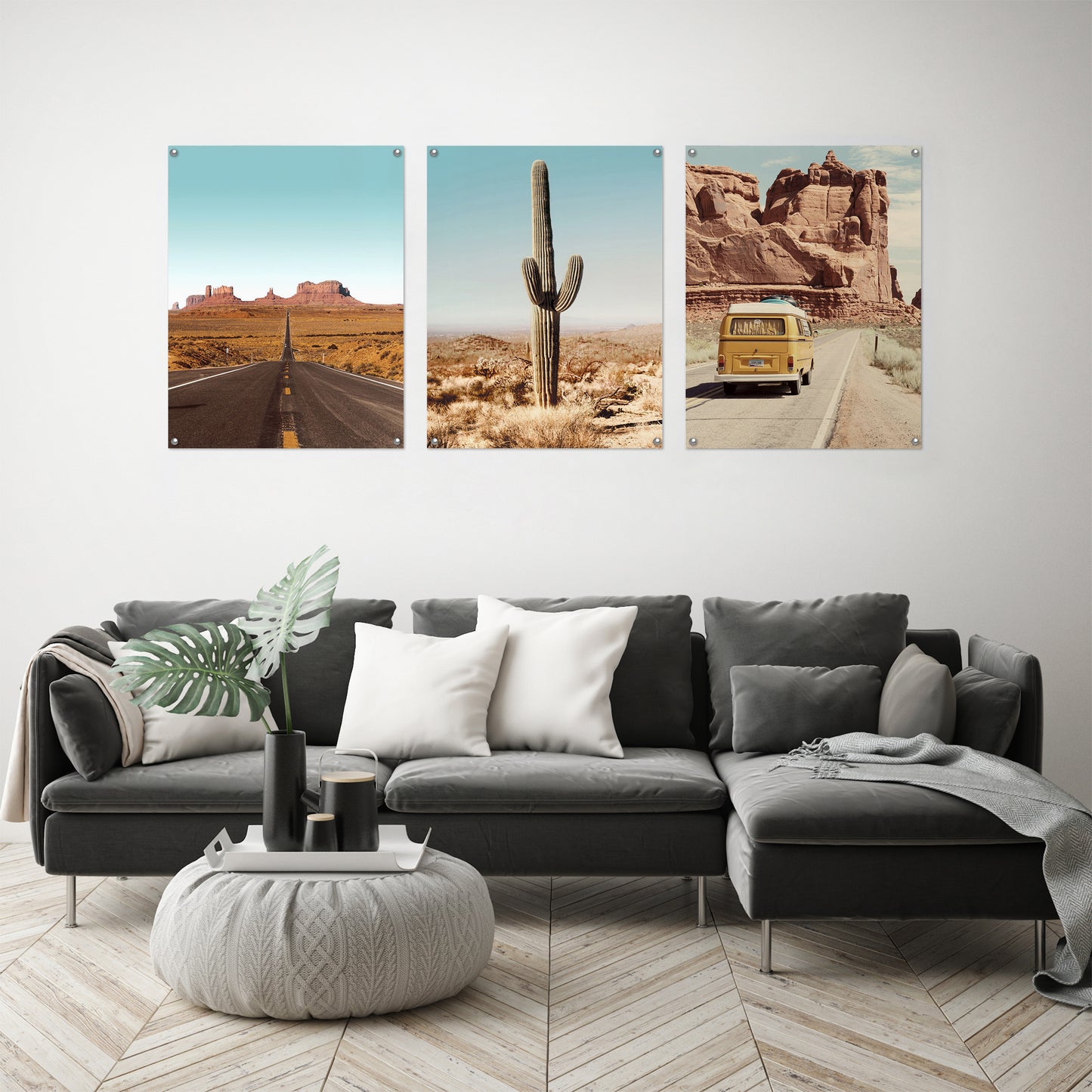 (Set of 3) Triptych Wall Art Desert Drives Photography by Tanya Shumkina - Poster Print