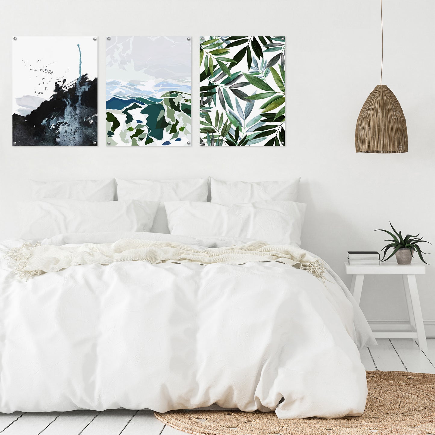 (Set of 3) Triptych Wall Art Natural Abstracts by Louise Robinson - Poster Print
