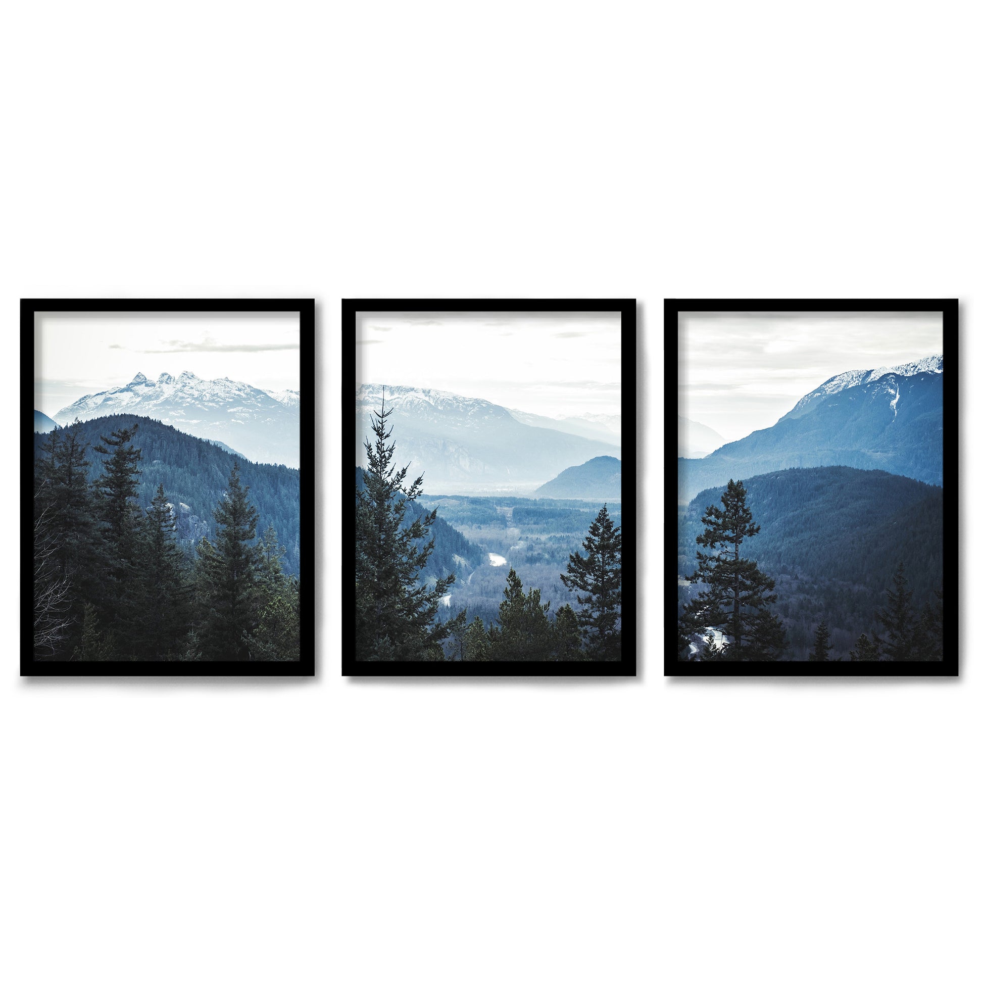 Morning Mountain Views by Tanya Shumkina 3 Piece Framed Triptych 