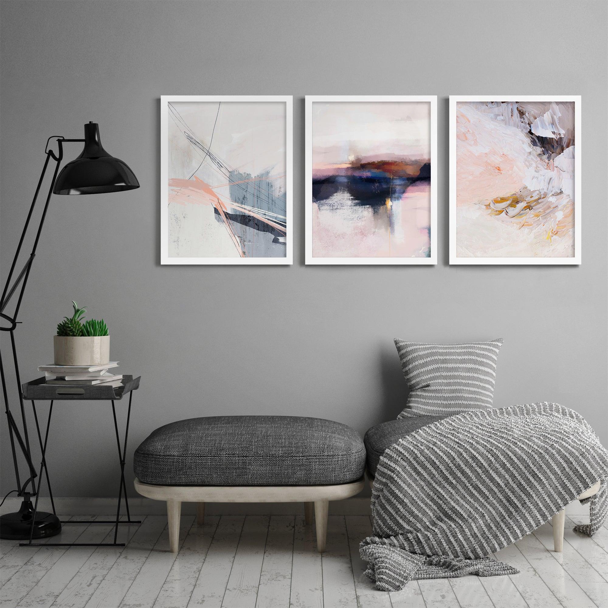 Smoky Blush by Louise Robinson 3 Piece Framed Triptych - Americanflat