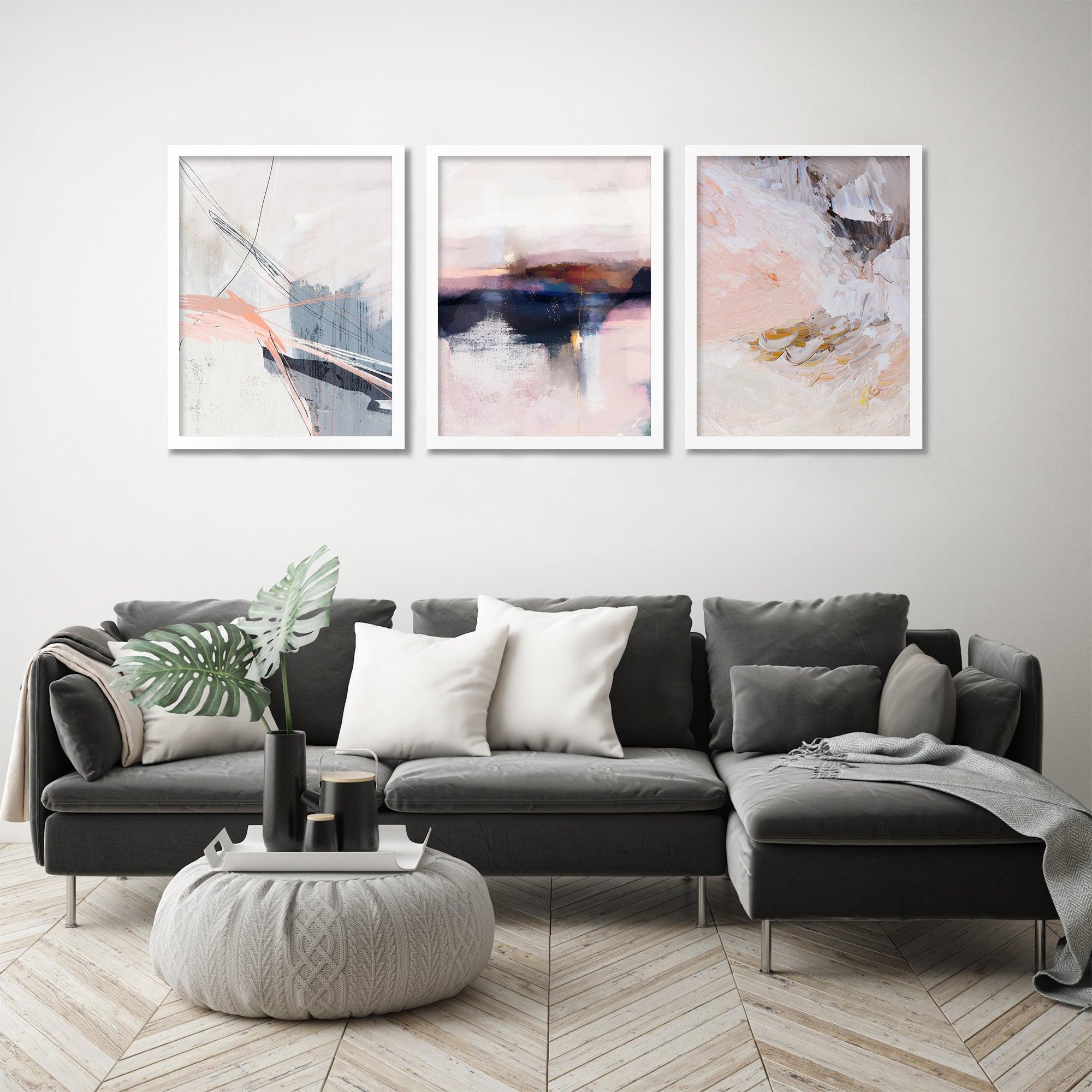 Smoky Blush by Louise Robinson 3 Piece Framed Triptych - Americanflat