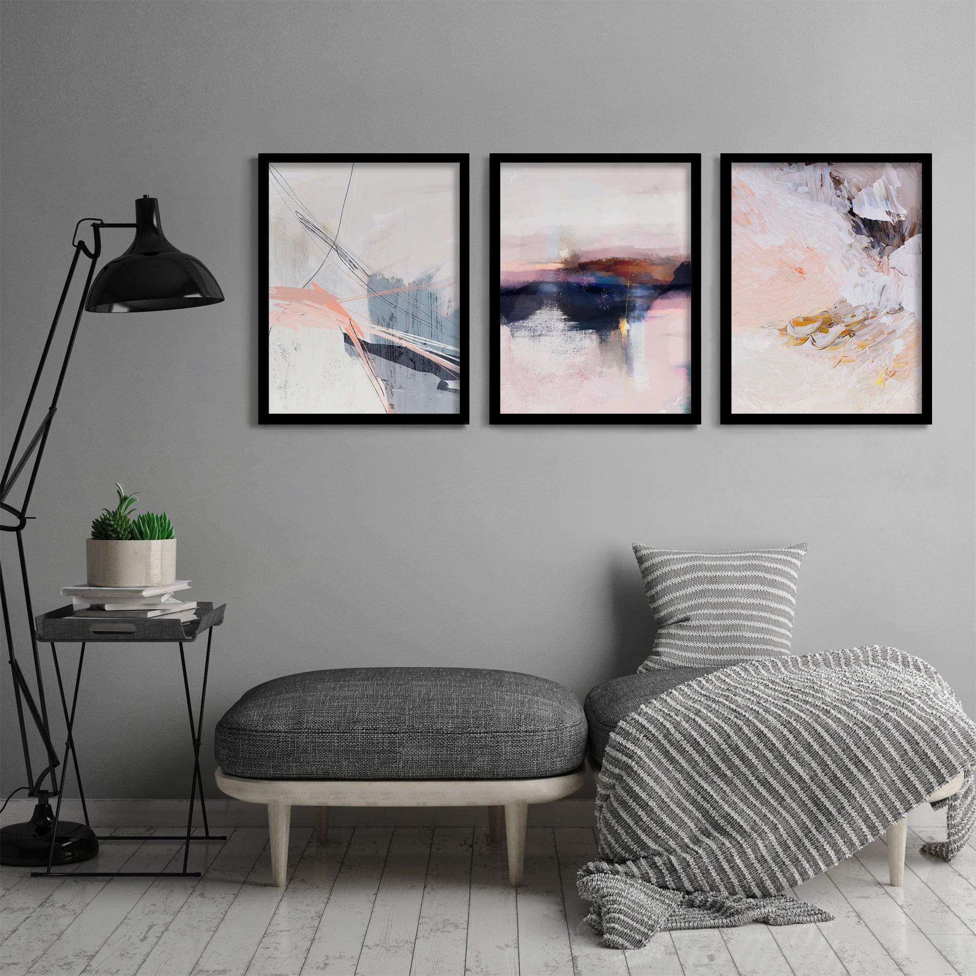 Smoky Blush by Louise Robinson 3 Piece Framed Triptych - Americanflat