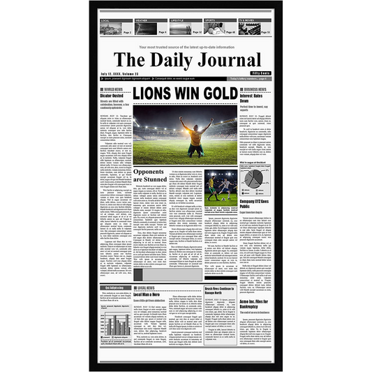 11" x 22" Newspaper Frame - Americanflat