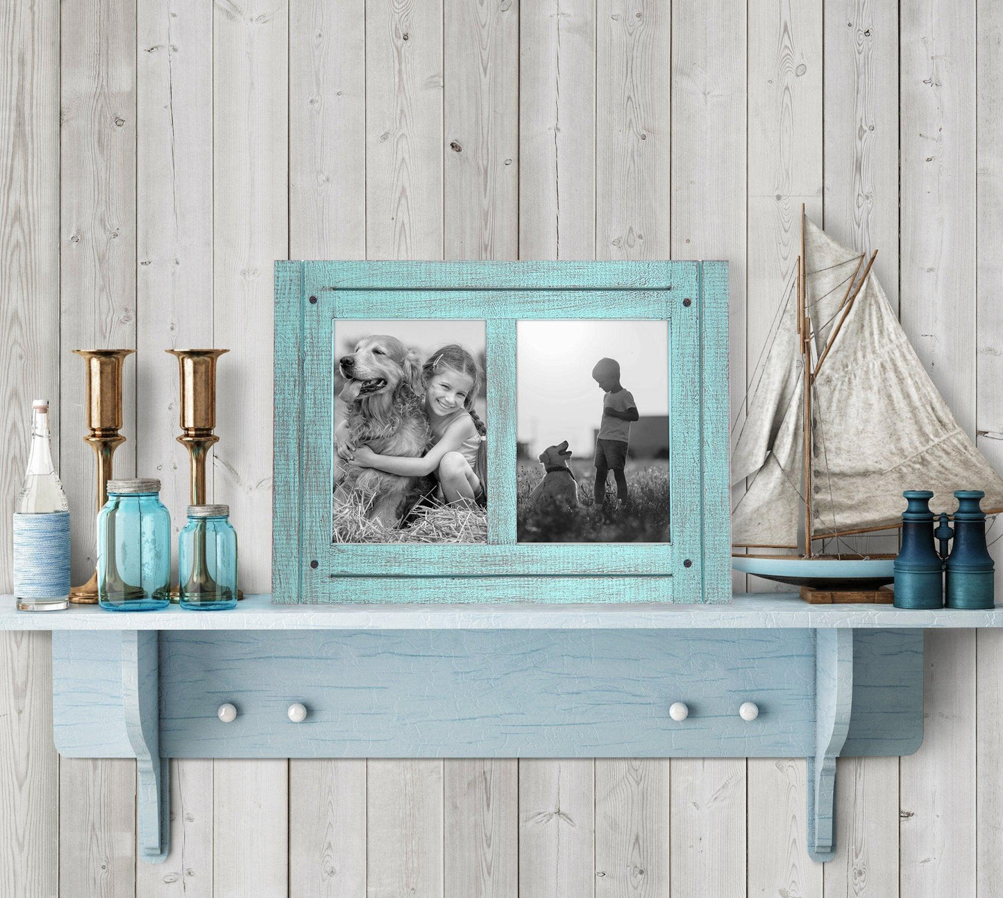 Rustic Picture Frame with Textured Wood | Choose Size and Color