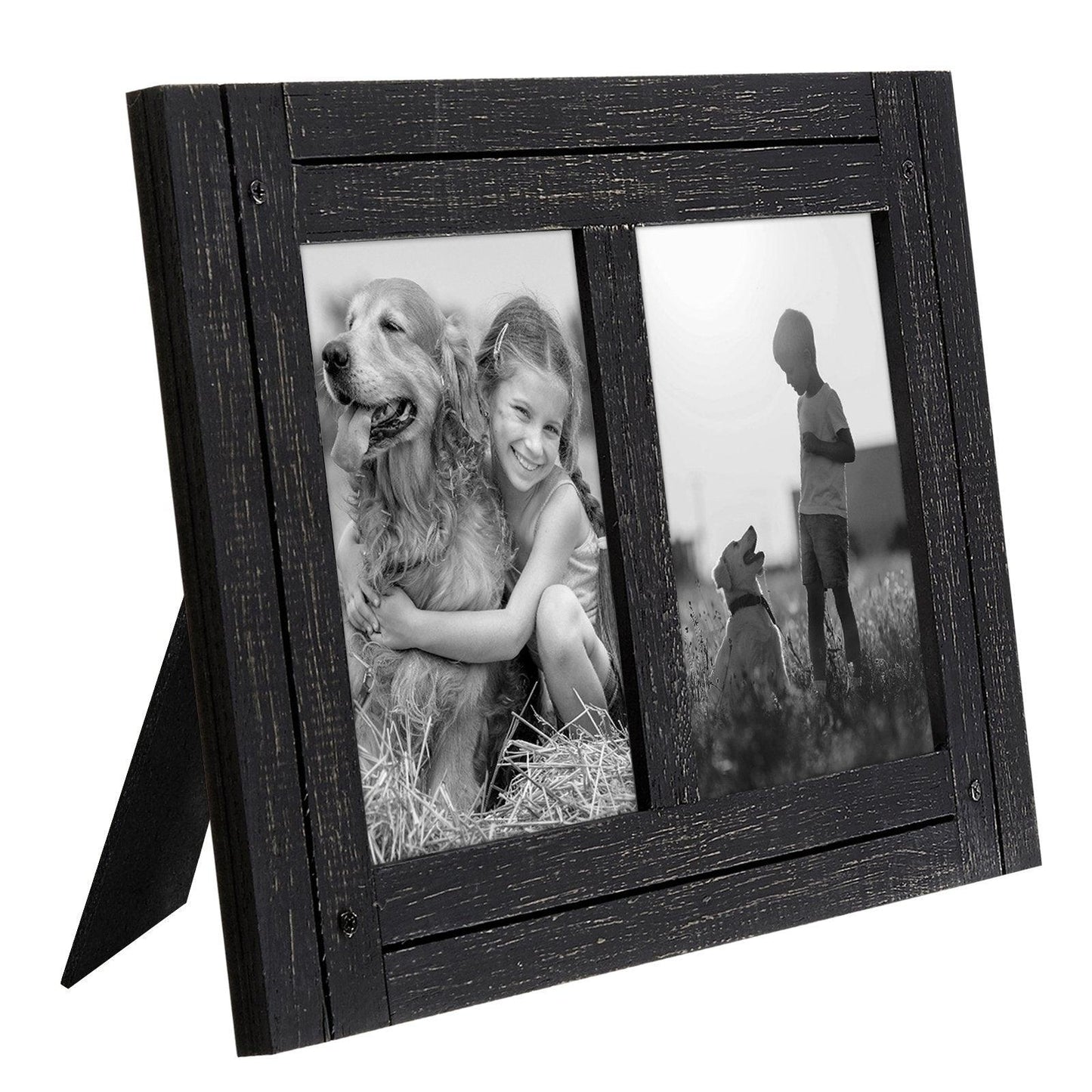 Rustic Picture Frame with Textured Wood | Choose Size and Color