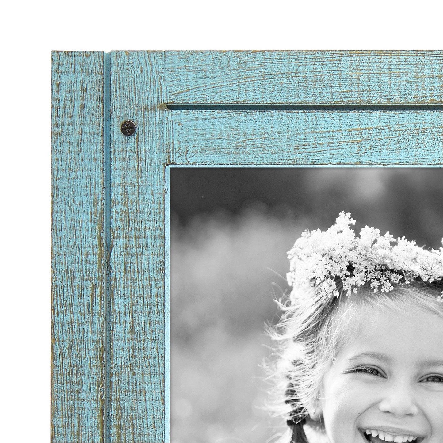 Rustic Picture Frame with Textured Wood | Choose Size and Color