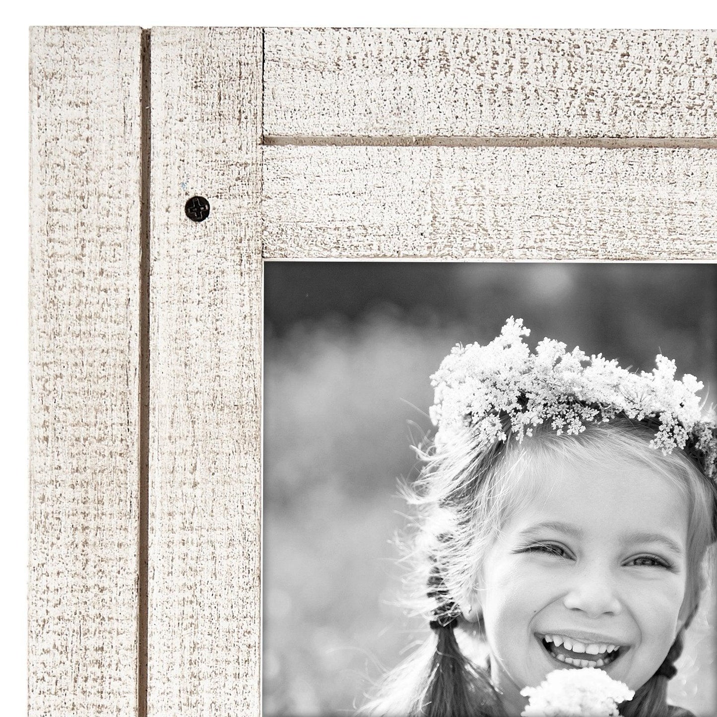 Rustic Picture Frame with Textured Wood | Choose Size and Color