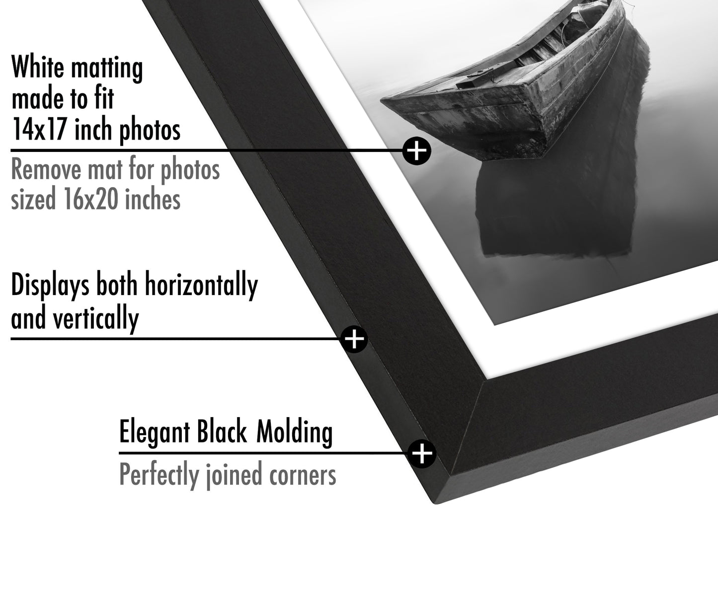 Picture Frame with Mat | Engineered Wood Photo Frame