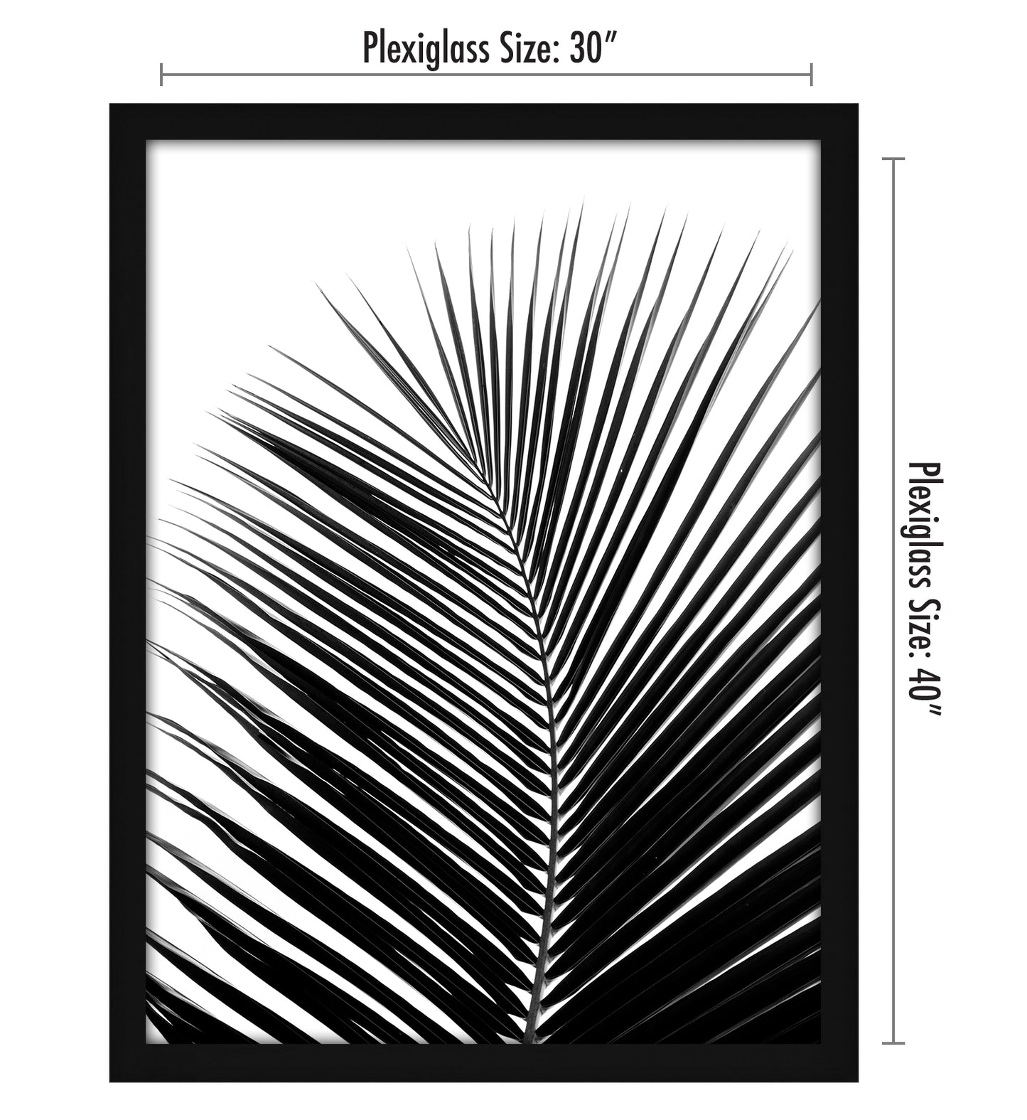 30x40 in Black - Horizontal and Vertical Formats for Wall with Hanging Hardware Included - Poster Frame