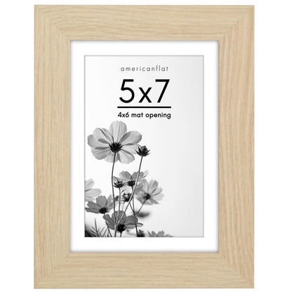 Wide Frame Picture Frame with Mat | Choose Size and Color