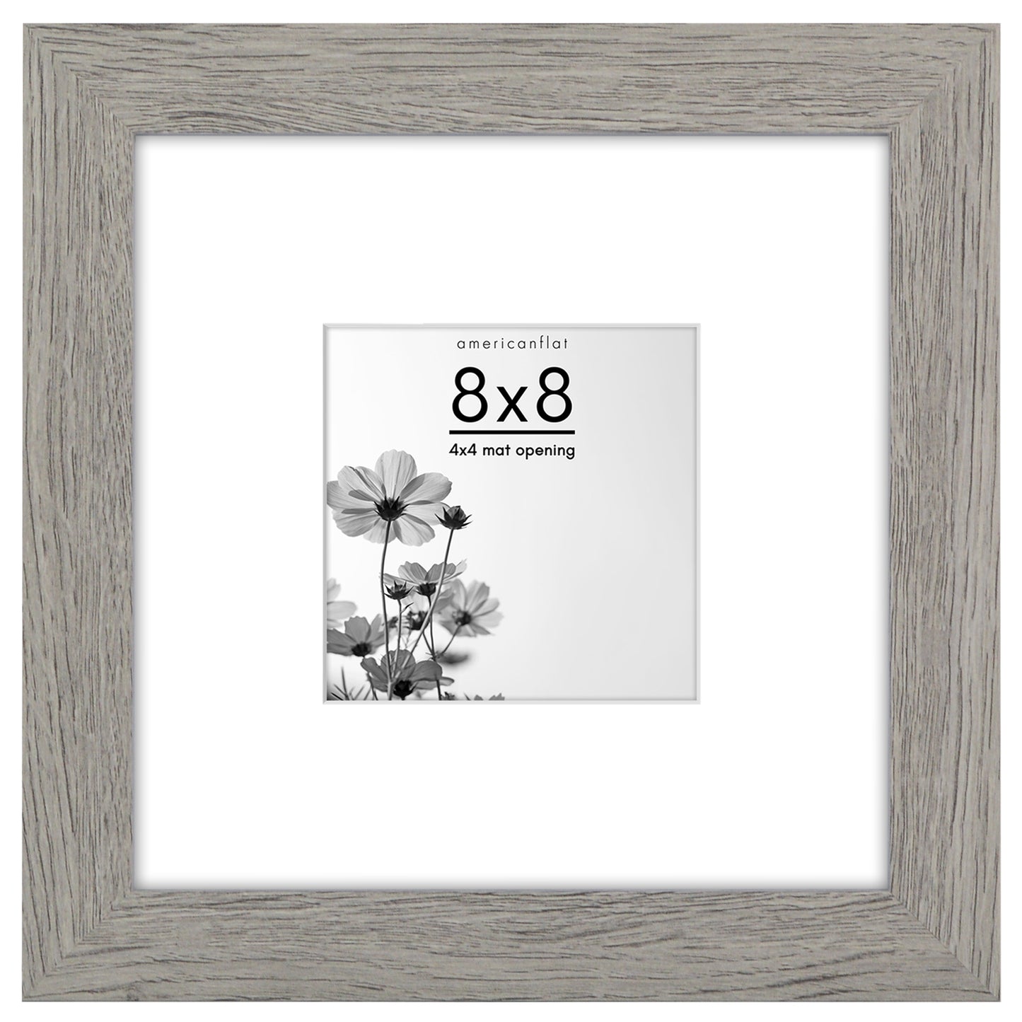 Wide Frame Picture Frame with Mat | Choose Size and Color