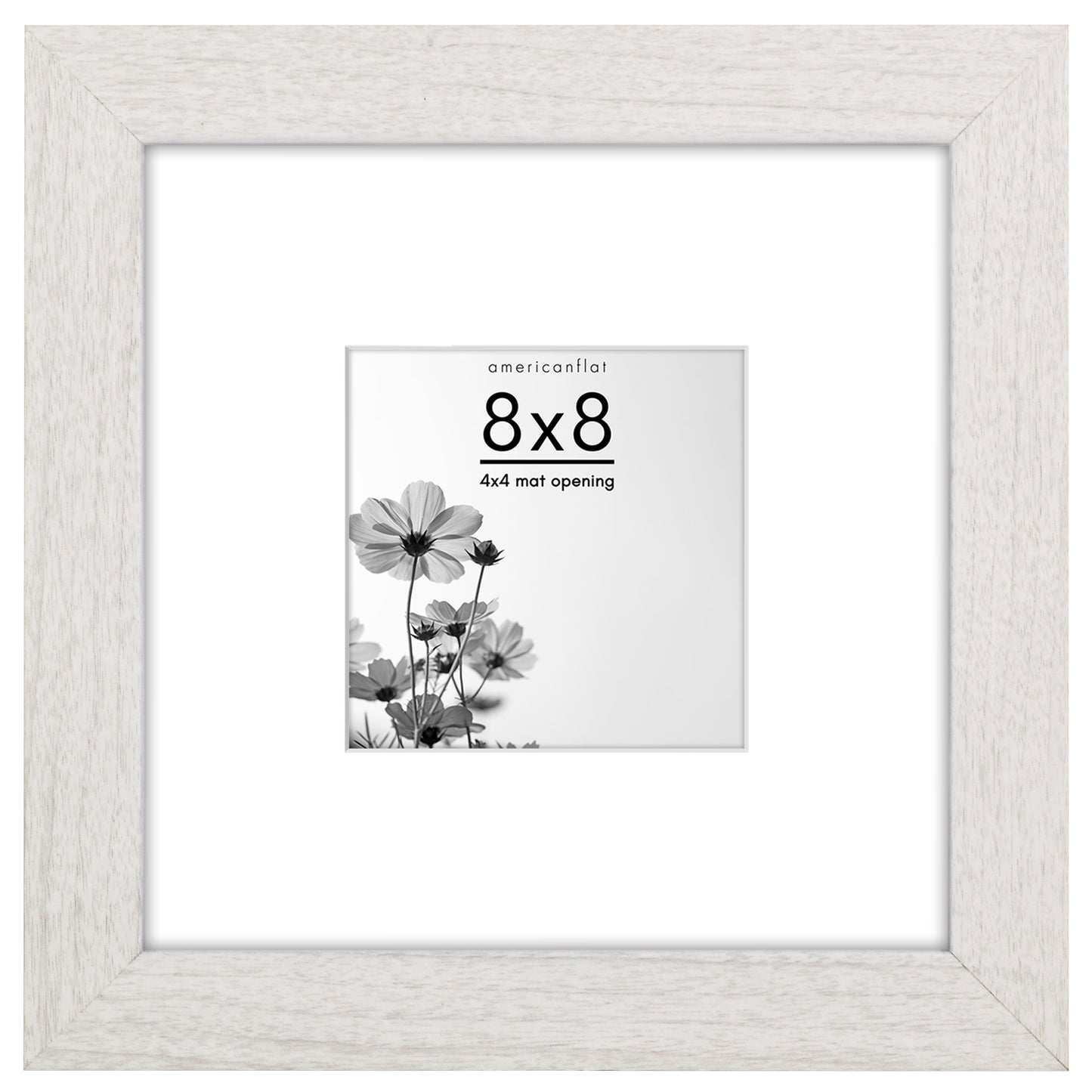 Wide Frame Picture Frame with Mat | Choose Size and Color