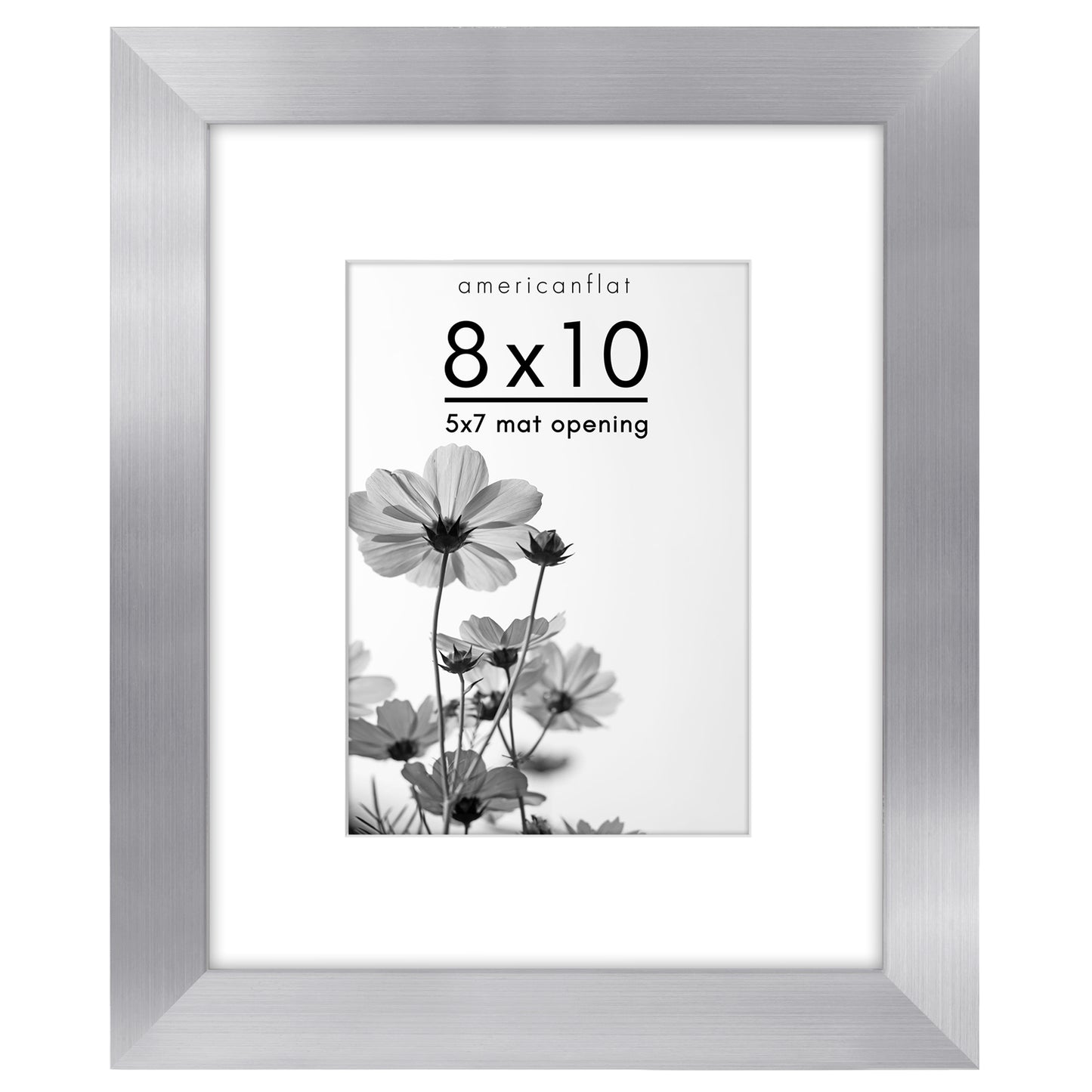 Wide Frame Picture Frame with Mat | Choose Size and Color