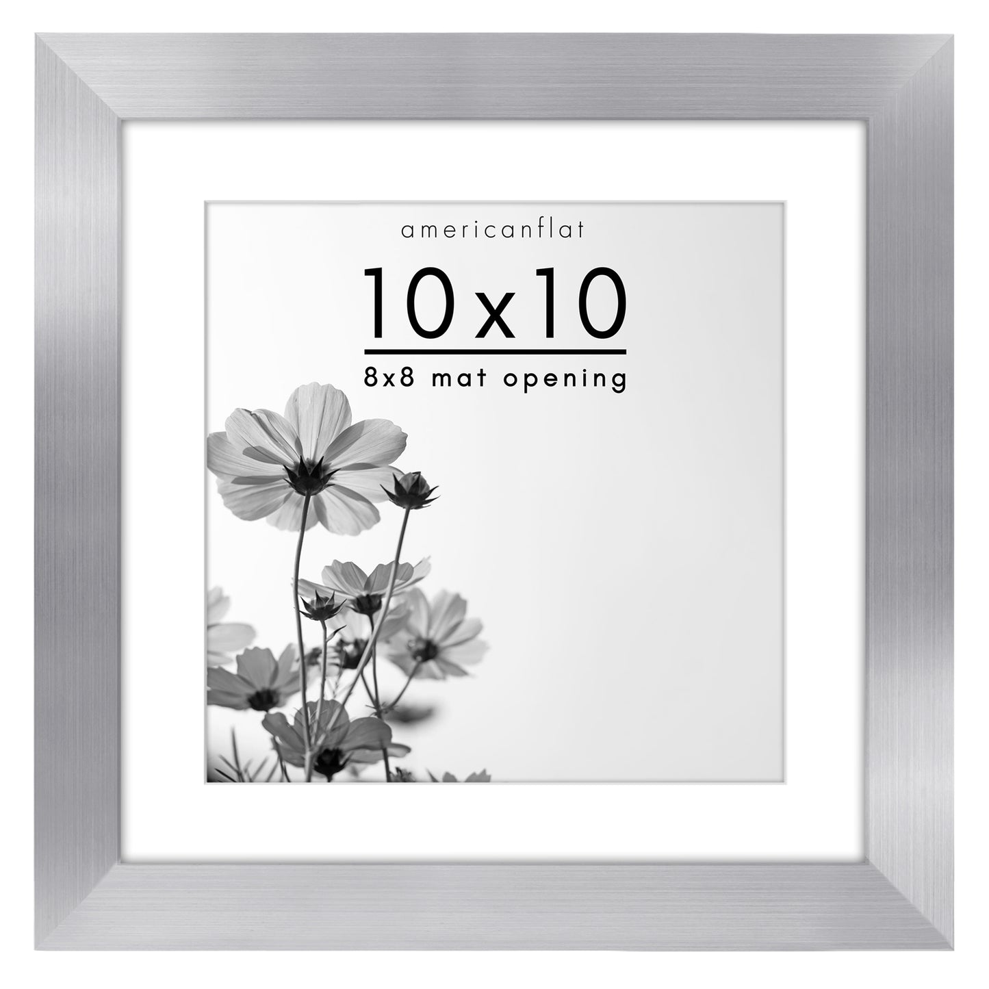 Wide Frame Picture Frame with Mat | Choose Size and Color