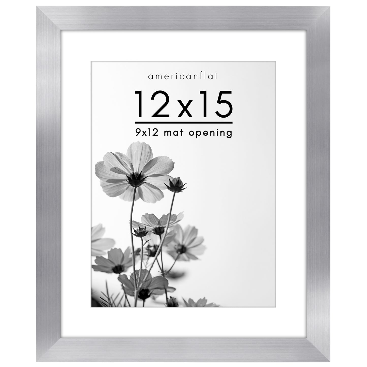 Wide Frame Picture Frame with Mat | Choose Size and Color