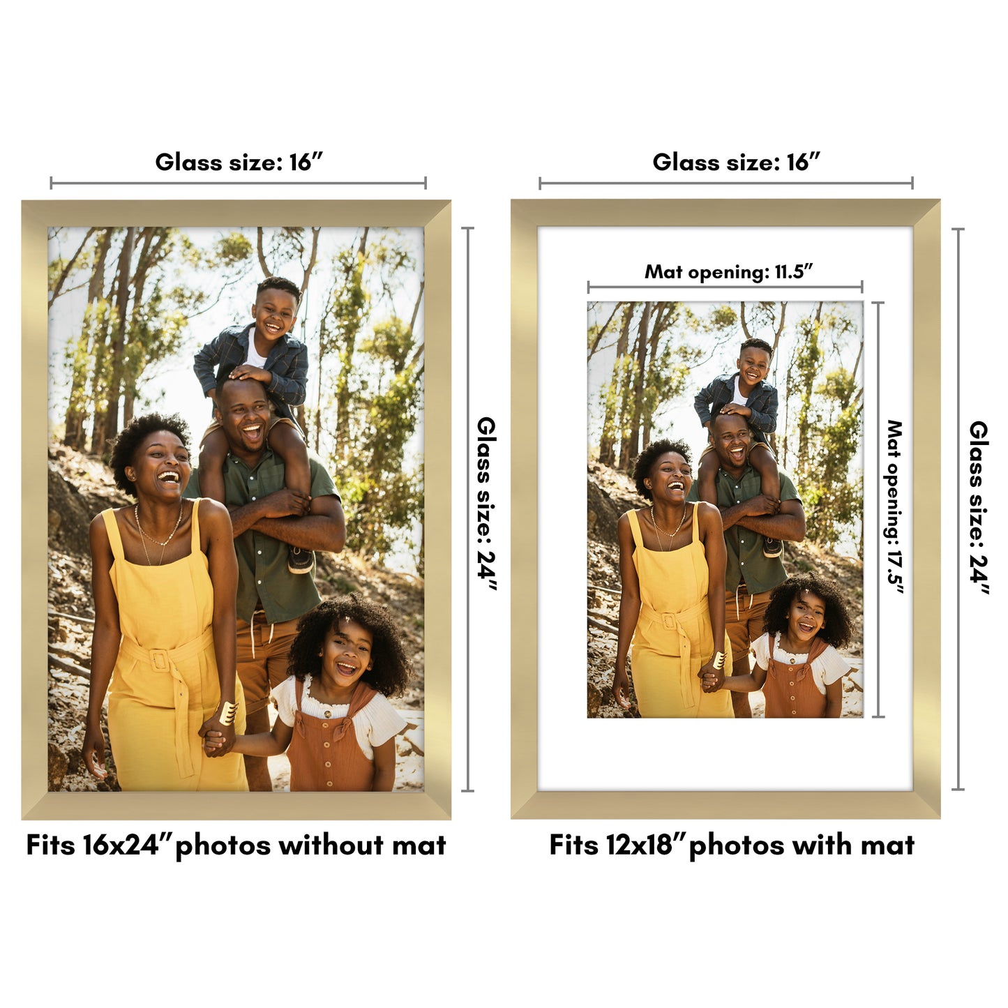 Oversized Gallery Picture Frame with Mat | Hudson Collection