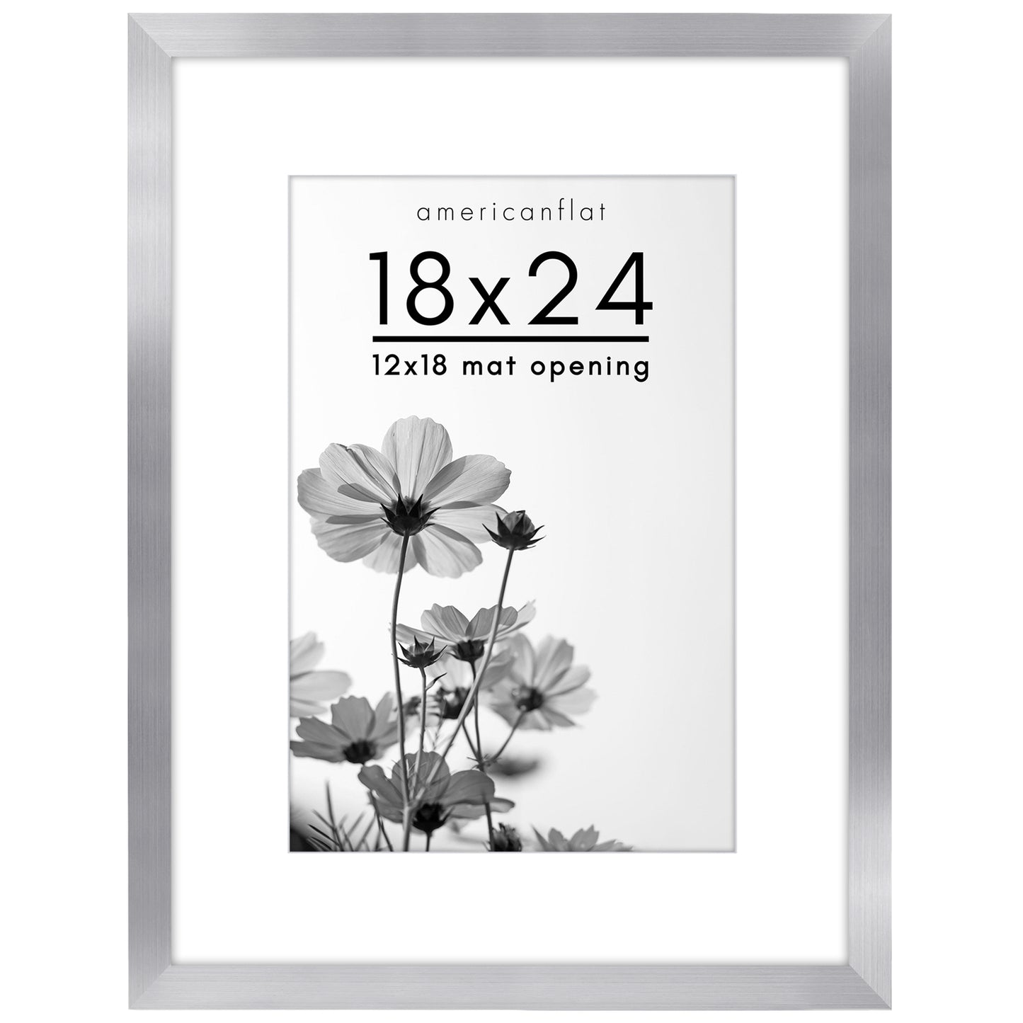 Wide Frame Picture Frame with Mat | Choose Your Size and Color