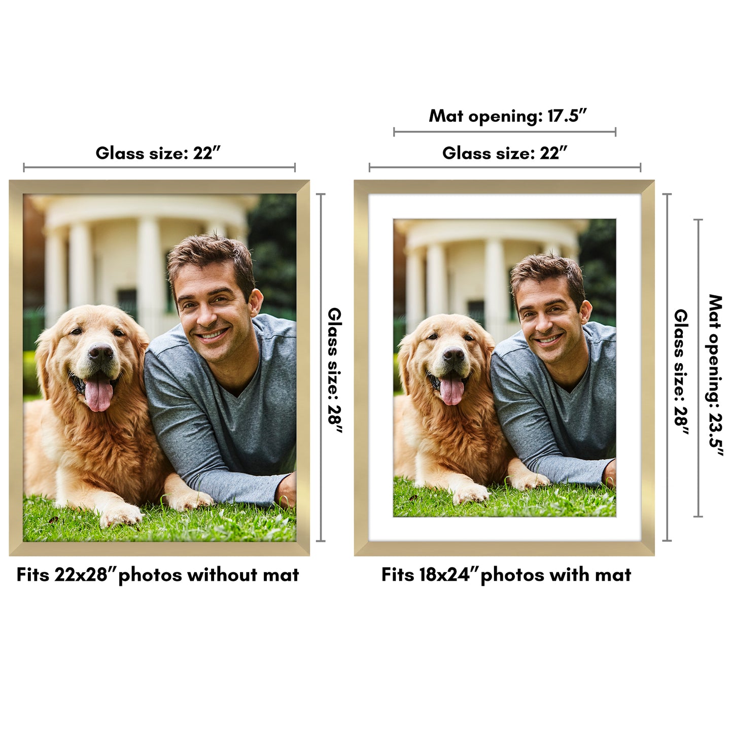 Oversized Gallery Picture Frame with Mat | Hudson Collection