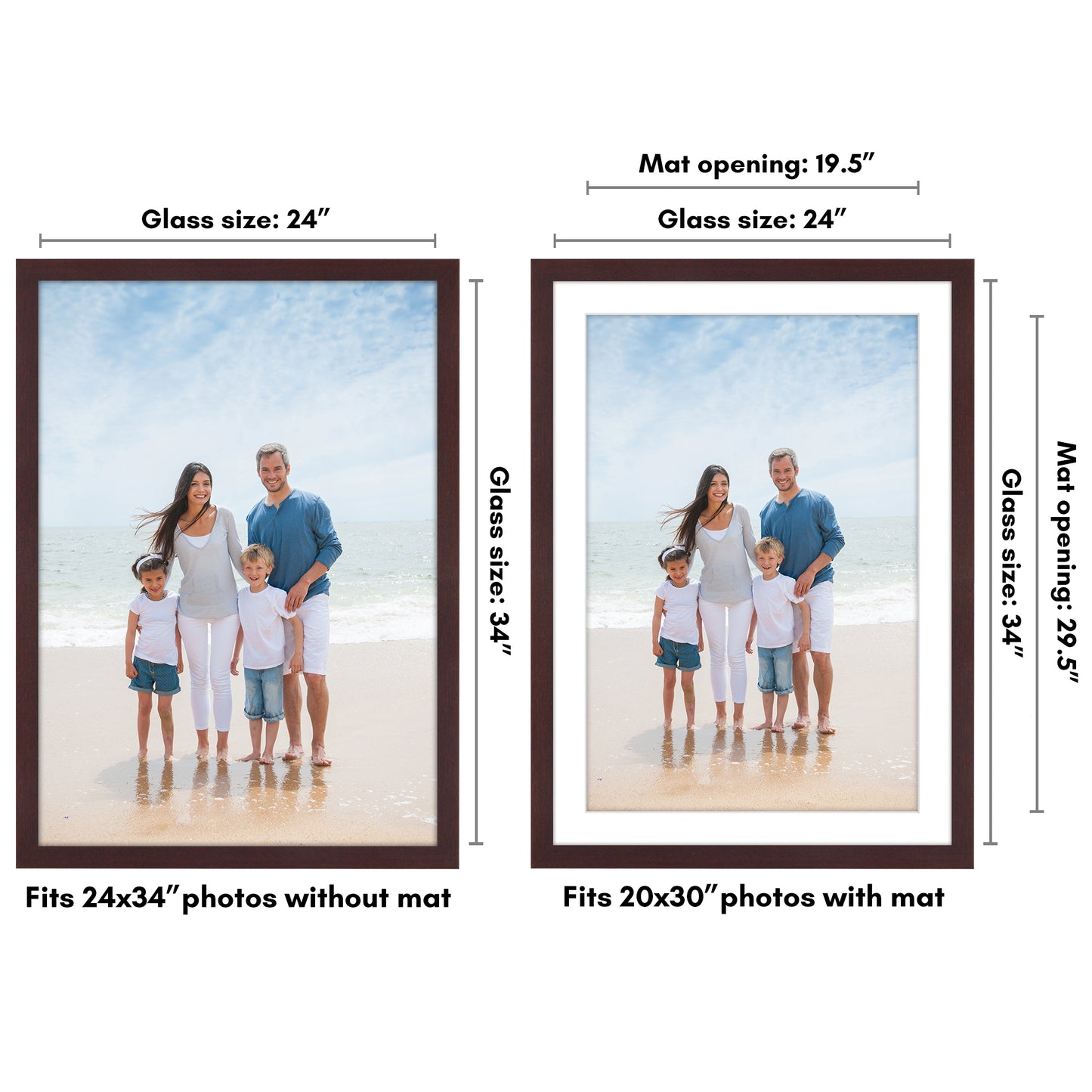 Oversized Gallery Picture Frame with Mat | Hudson Collection