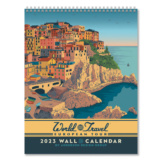 Europe Travel Destinations Poster Design by Anderson Design Group - 2023 Wall Calendar