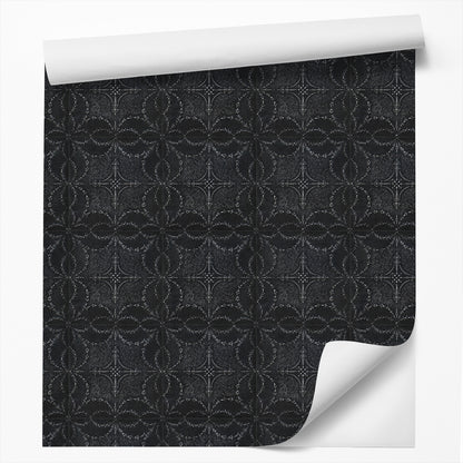 Peel & Stick Wallpaper Roll - Dark Victorian Tile by DecoWorks