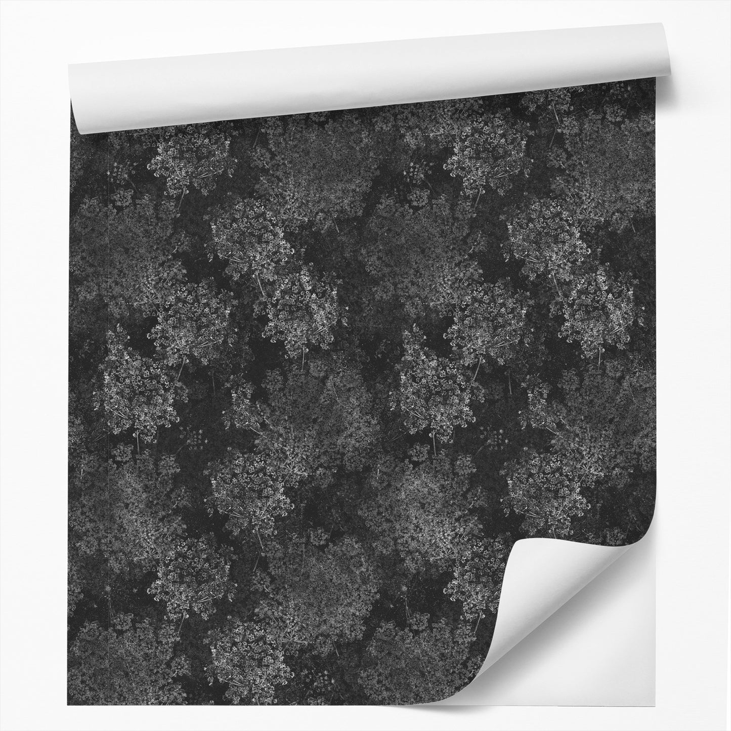 Peel & Stick Wallpaper Roll - Dark Spring Elder Flowers by DecoWorks
