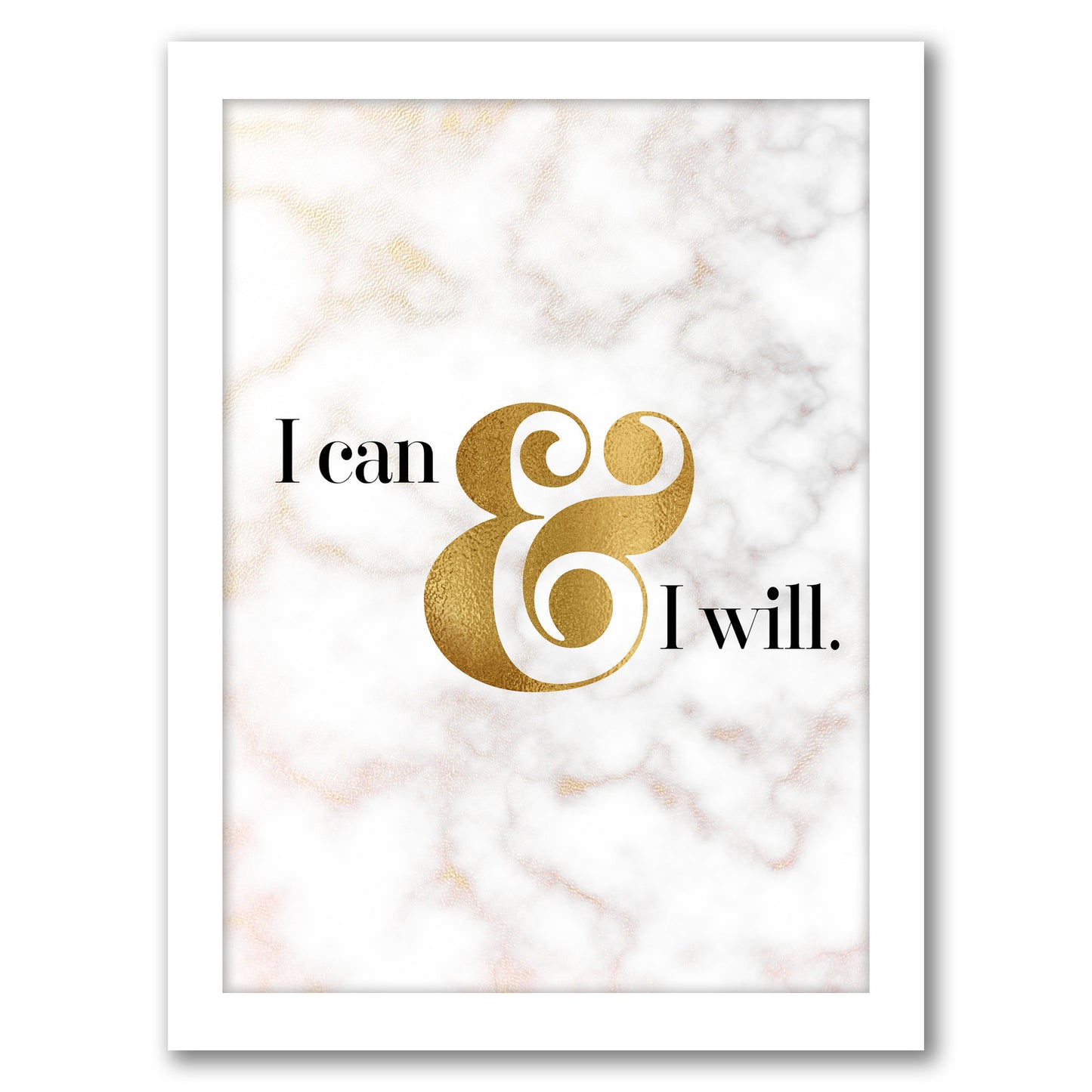 I Can & I Will By Elena David - White Framed Print