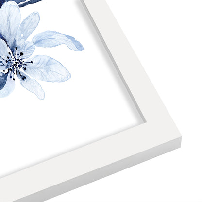 Blue Floral 2 By Wall + Wonder - Framed Print