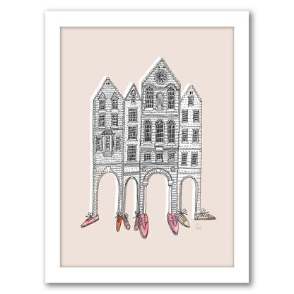 Friendly Buildings 2 by David Fleck - Framed Print