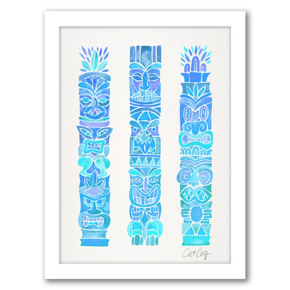 Tiki Totems by Cat Coquillette - Framed Print