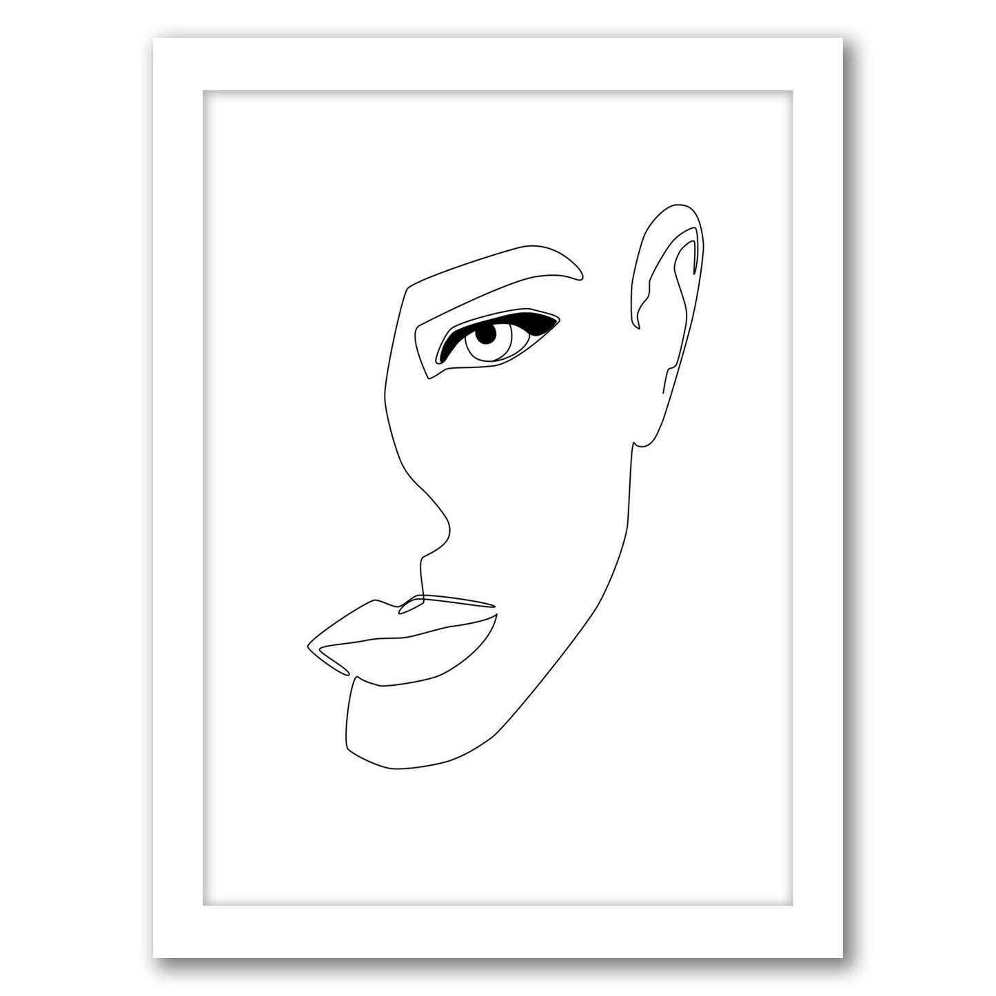 Face Shadow by Explicit Design - Framed Print