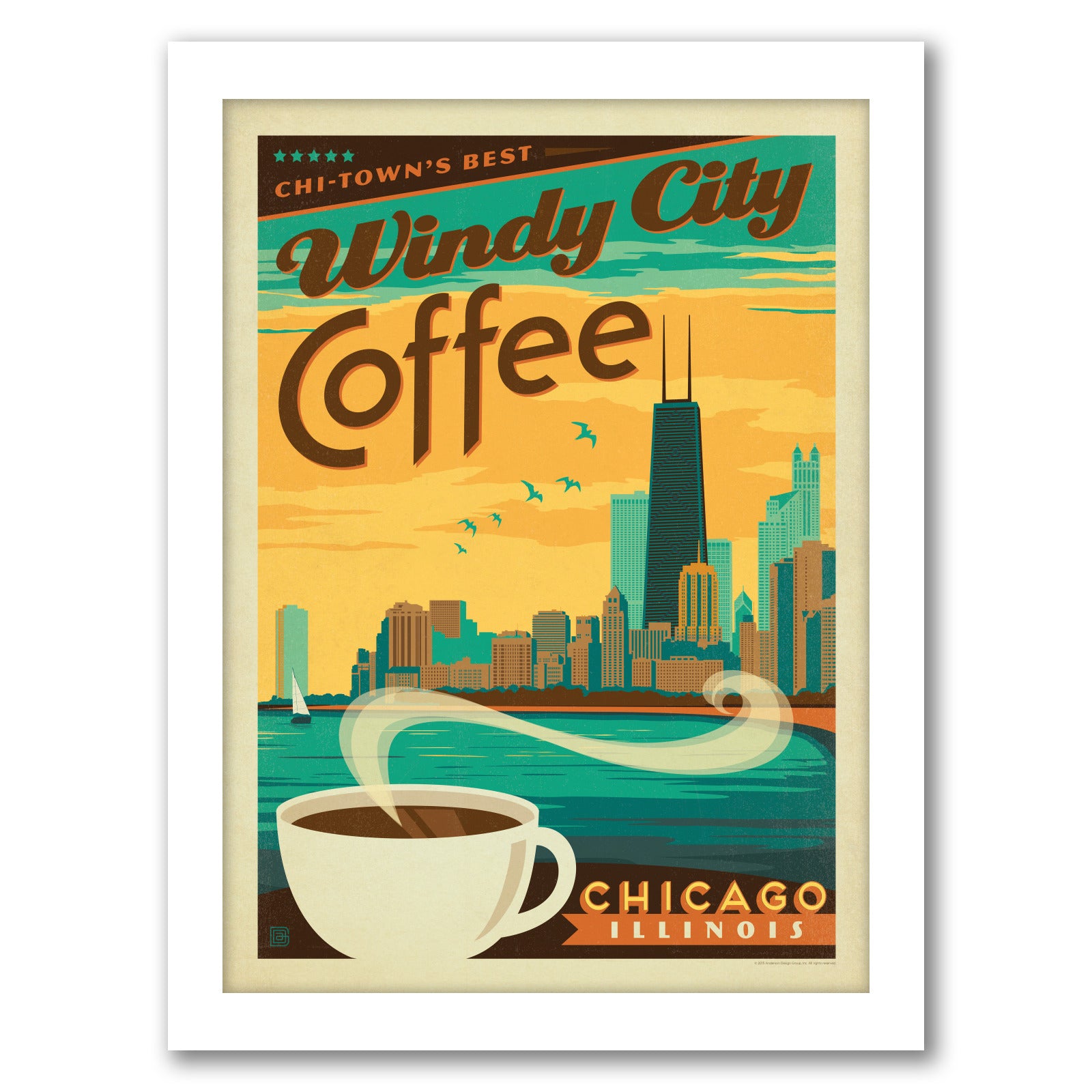 Chicago Coffee by Anderson Design Group - Framed Print