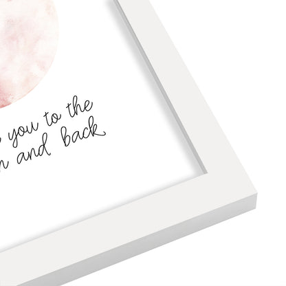 Pink Moon And Back By Wall + Wonder - White Framed Print