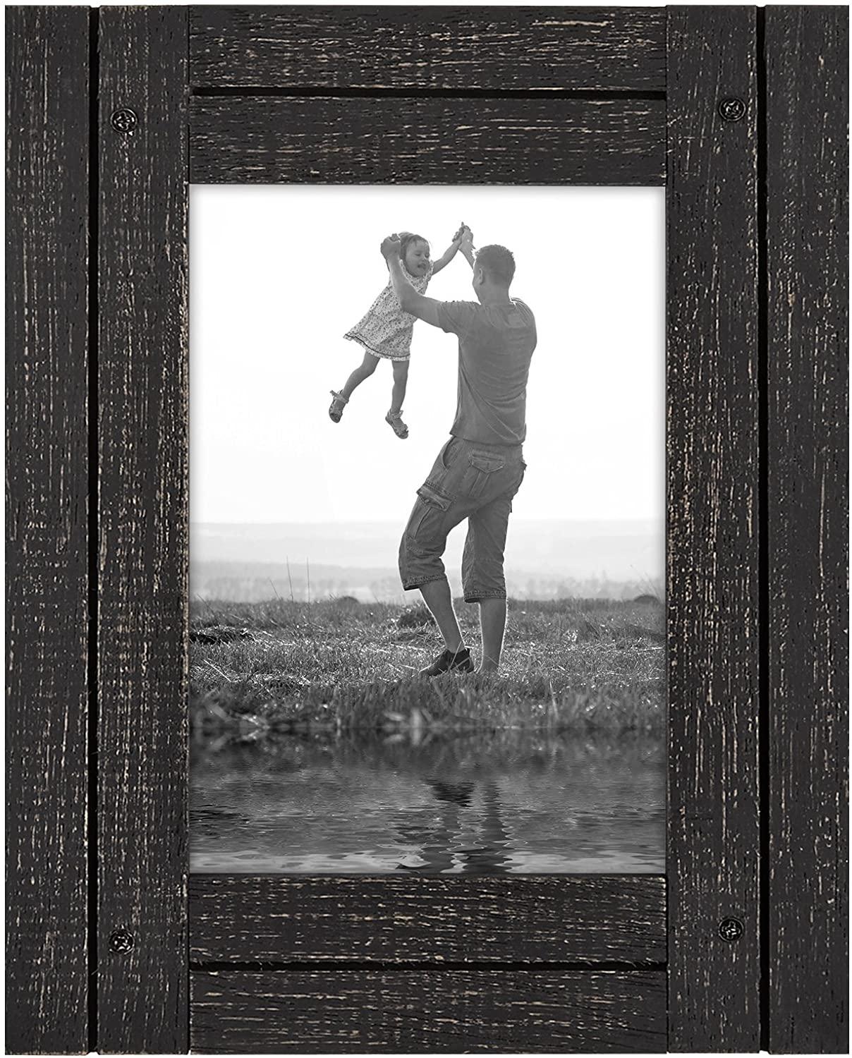 Rustic Picture Frame with Distressed Molding | Hampton Collection