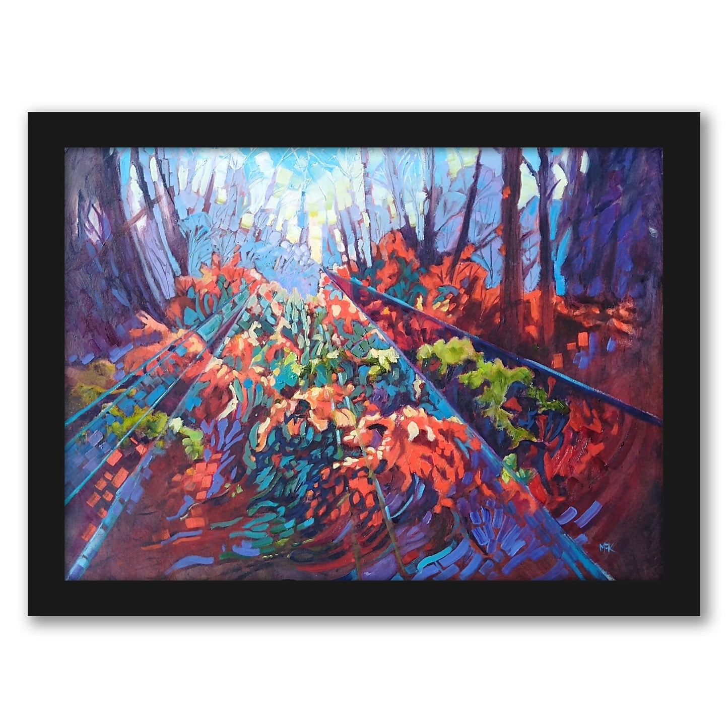 Autumn In The Woods By Mary Kemp - Framed Print