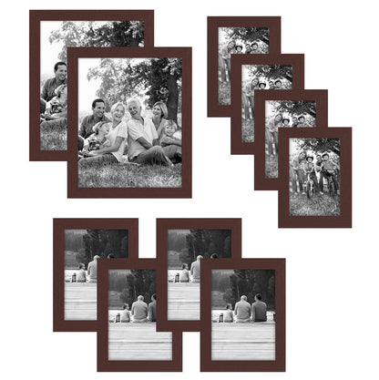 10-Piece Multi Pack; Includes 8x10, 5x7, and 4x6 Frames, Gallery Set - Picture Frame - Americanflat