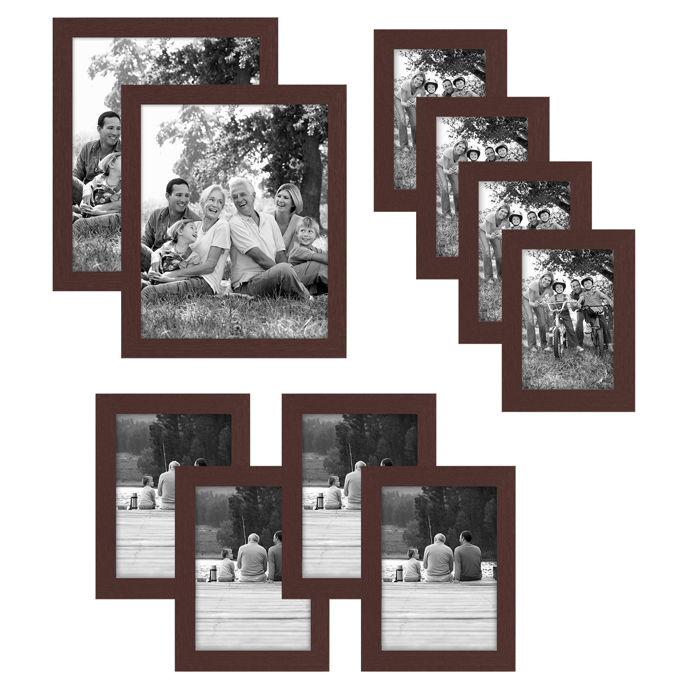 Americanflat 10-Piece Gold Picture Frame Set
