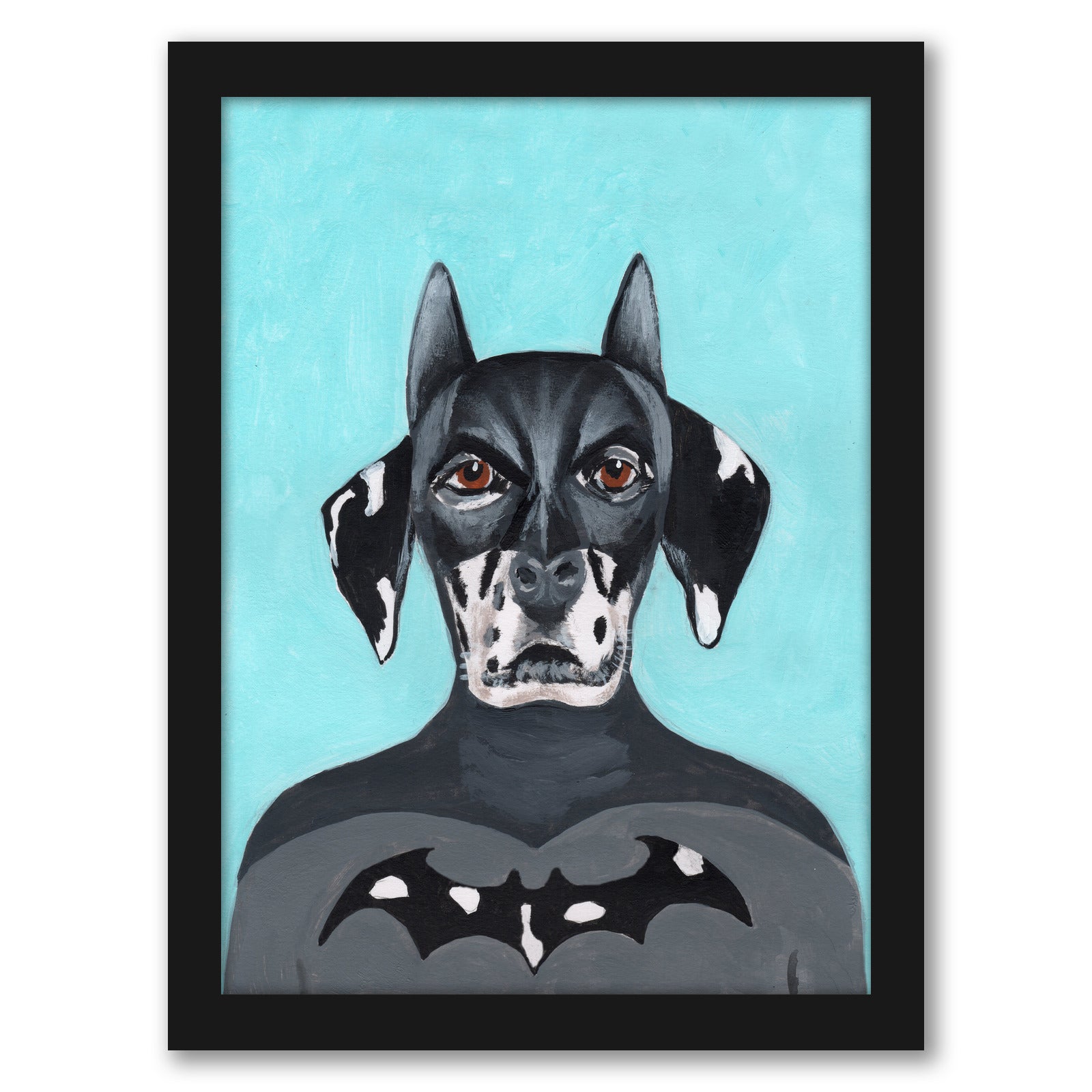 Dalmatian Batman By Coco De Paris - Framed Print