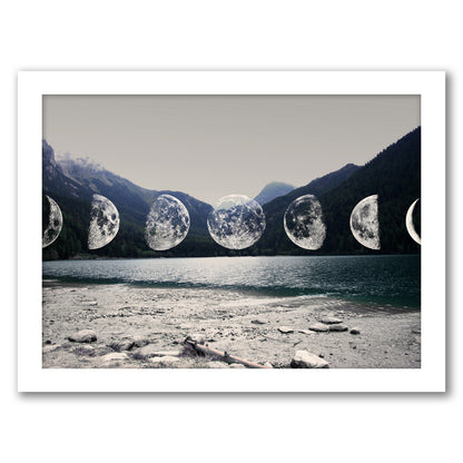 Moonlight Mountains by Emanuela Carratoni - Framed Print