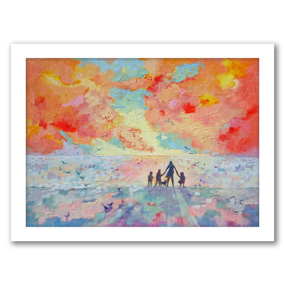 On The Edge By Mary Kemp - White Framed Print