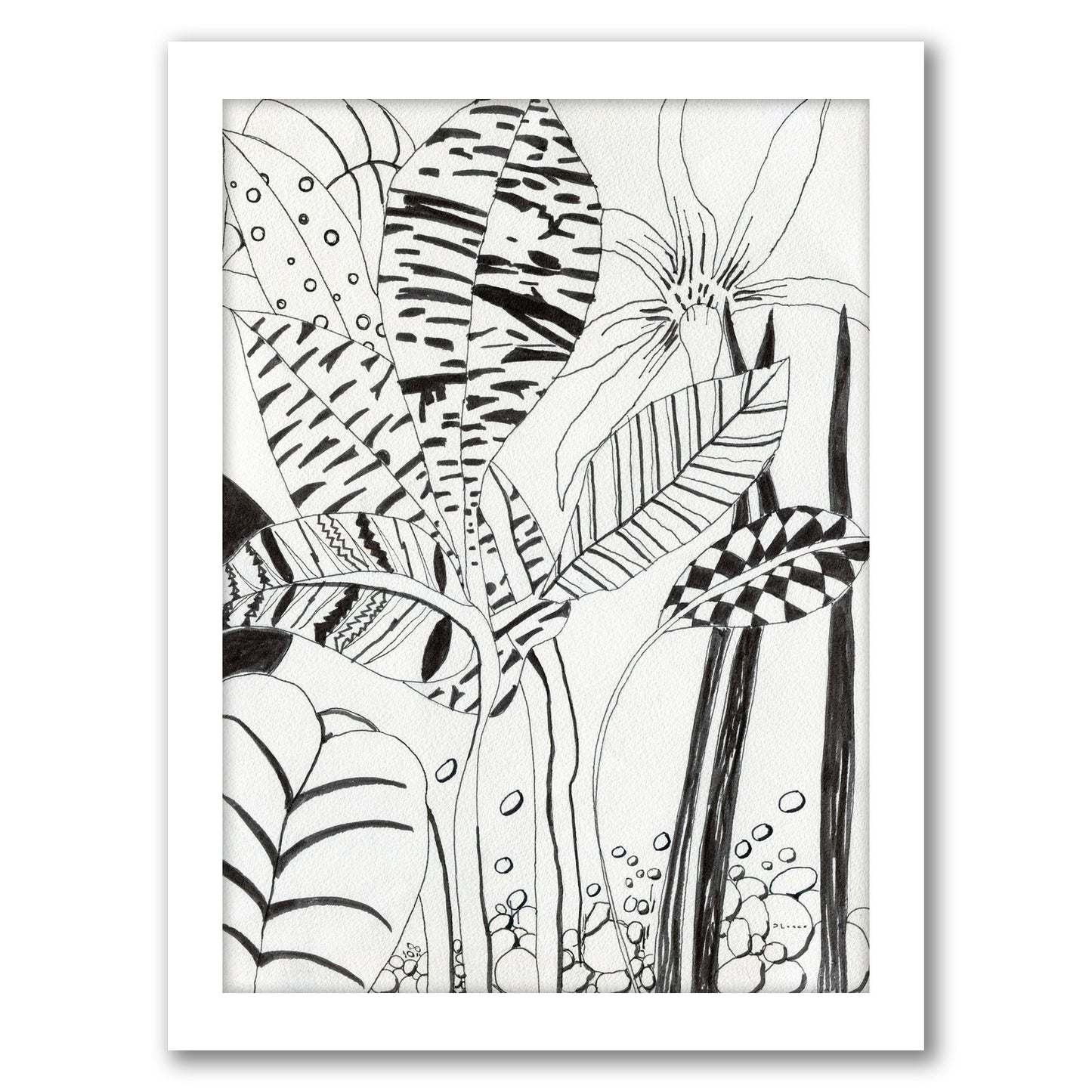 Patterned Leaves by Dreamy Me - Framed Print