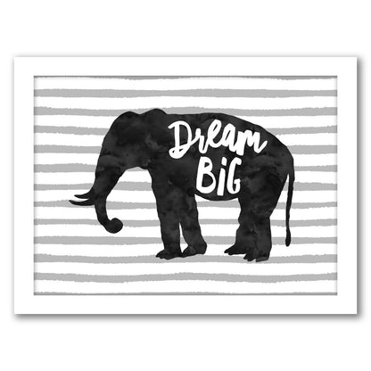 Dream Big Elephant by Amy Brinkman - Framed Print