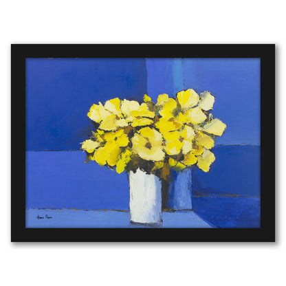 Yellow Flowers 1 By Hans Paus - Framed Print