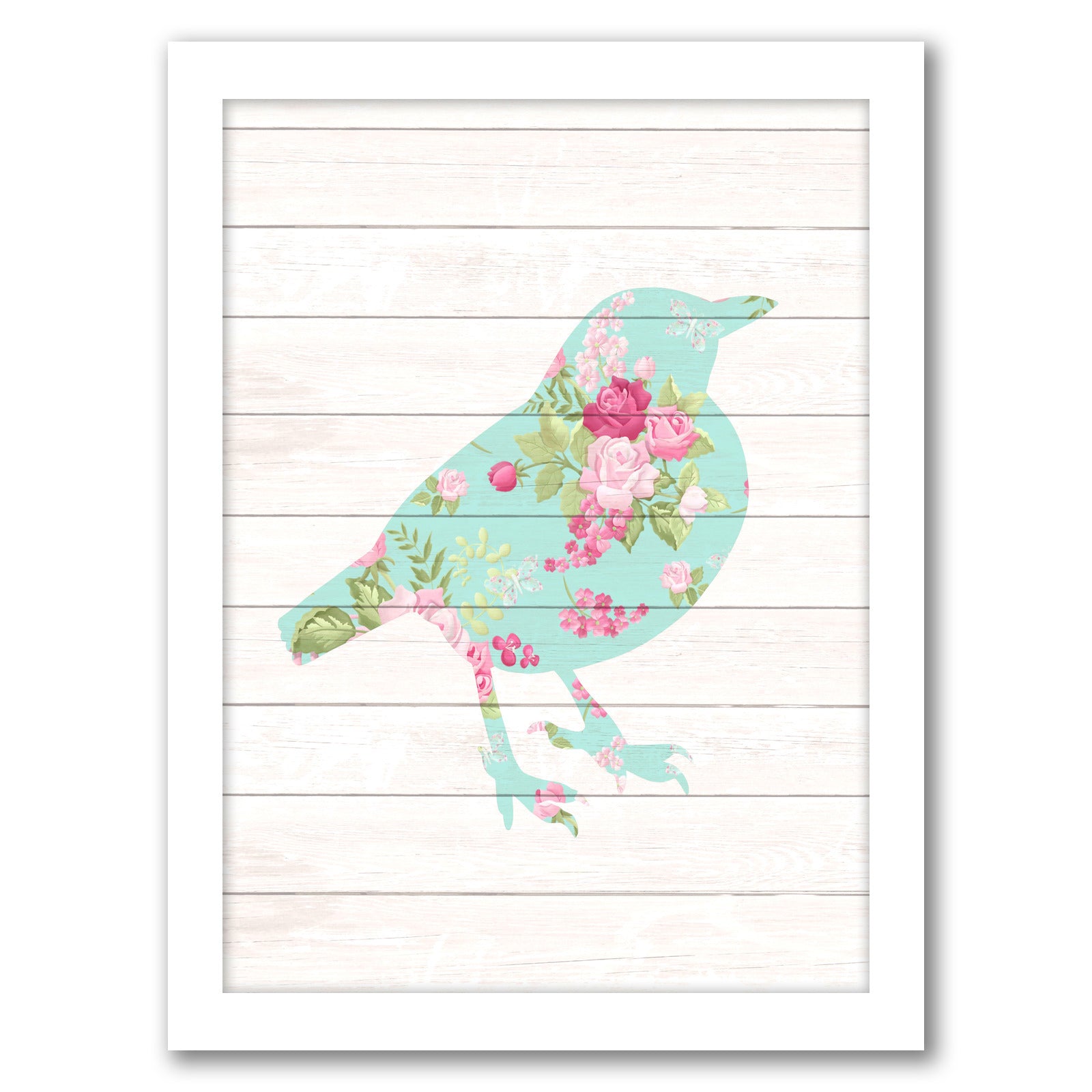 Bird By Lisa Nohren - White Framed Print