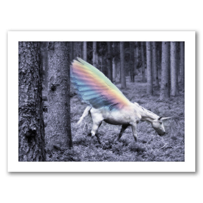 Chasing The Unicorn by Emanuela Carratoni - Framed Print