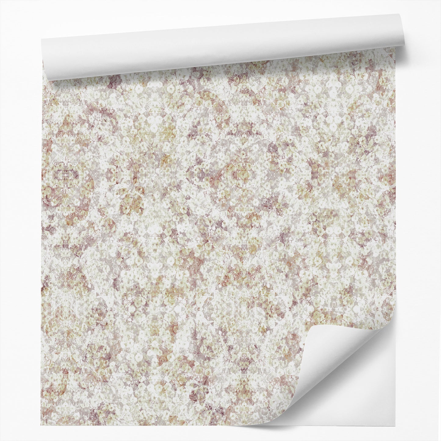 Peel & Stick Wallpaper Roll - Purple Soft Flowers by DecoWorks